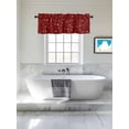 thumbnail image 4 of Christmas Classical Valances for Windows, Red Gold Snowflake Dots Light Filtering Window Treatment Valances, Rod Pocket Small Curtains for Kitchen/Bathroom, 42"x18", 4 of 9