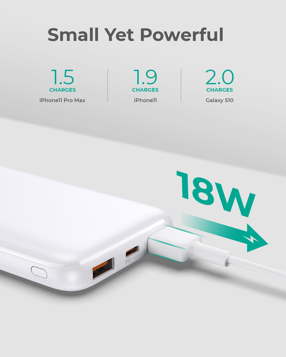 AUKEY Power Bank 15000mAh Portable Charger USB C with 18W PD and Quick  Charge 3.0 Portable Phone Charger Compatible with iPhone Samsung Pixel  Series and More PB-Y39 