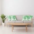 thumbnail image 4 of Ambesonne Green Throw Pillow Cover 4 Pack, Abstract Fractal Spirals, 24", Green, 4 of 5