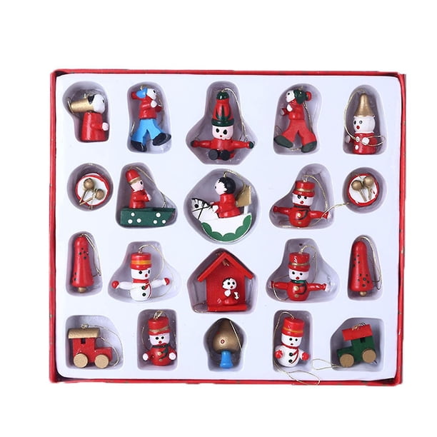 Adorno colgante de madera para árbol de Navidad, accesorios creativos para fiestas navideñas