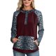 thumbnail image 1 of Sudadera con capucha de manga larga con estampado de leopardo, diseño de costura, sudadera con capucha para mujer con bolsillo para el hogar, viajes, oficina, 1 of 6