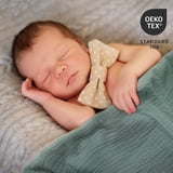 Oliver & Rain Organic Muslin Baby Swaddle Blanket - Olive Green, 46" X 46"