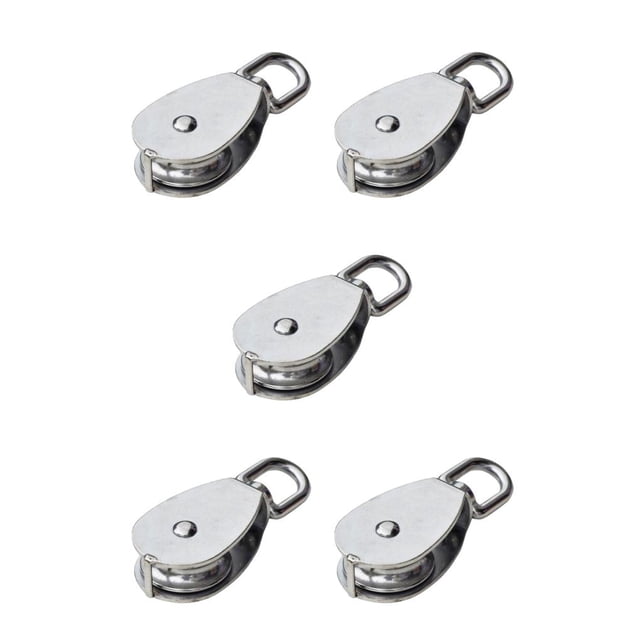 Kenally Polea de acero inoxidable, portátil, reutilizable, rotativa profesional, impermeable, para exteriores, poleas de rueda de elevación Type2 NO2