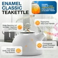 thumbnail image 3 of Chantal Classic Teakettle, 1.8 QT, Enamel On Steel, 2-Tone Harmonica Whistle, Rapid Boil and Even Heating (Black), 3 of 30