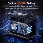 Solarplay 3600W (Peak 6600W) Portable Power Station 3840Wh LiFePO4 Battery UPS Solar Generator with 15 Outputs for Outdoor Home Backup Emergency