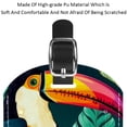 thumbnail image 4 of Square 2Pack PU Leather Toucan Cruise Luggage Tag with Privacy Cover and Name ID Tag for Travel Handbags Backpacks Luggage Tags, 4 of 6