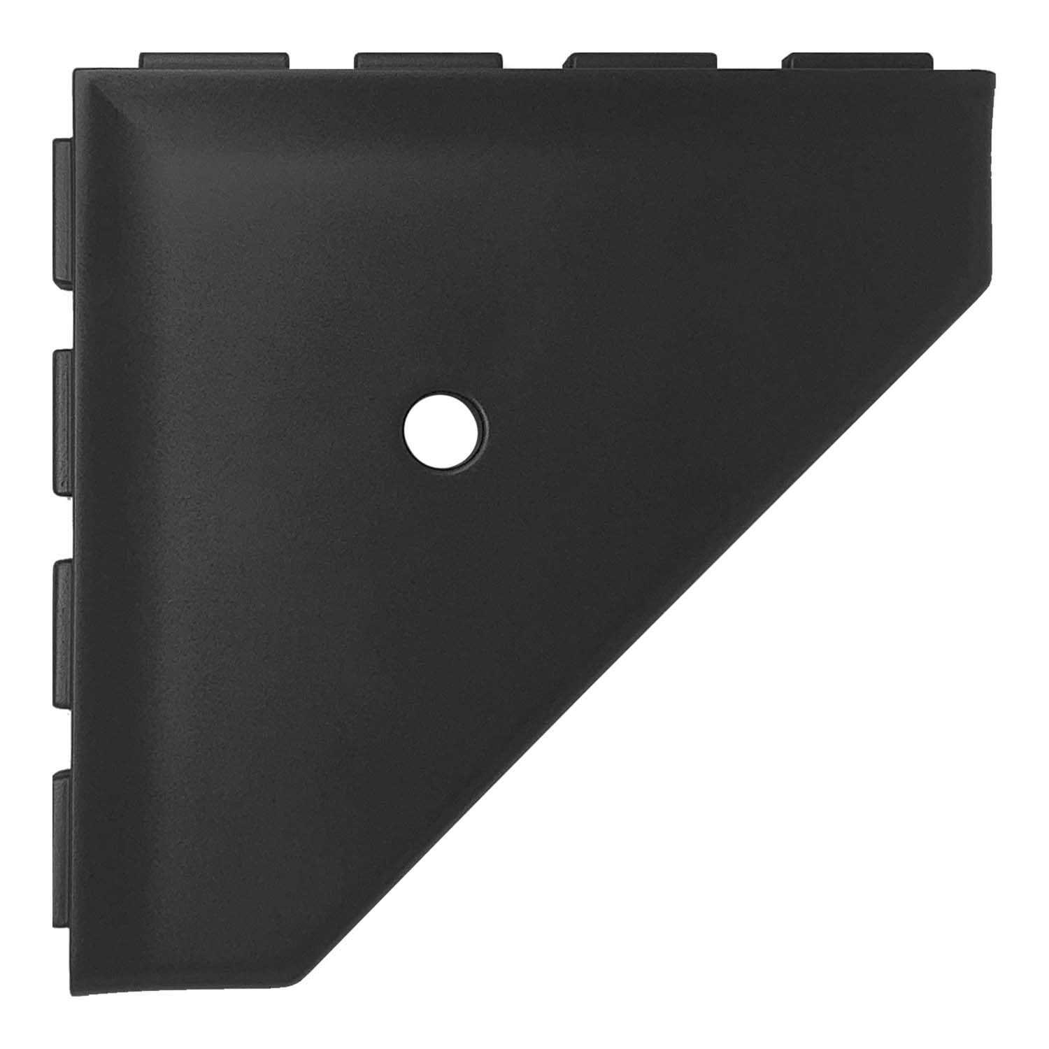 Questech Décor Shower Shelf, 10" Geo Lugged, Graphite