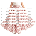 thumbnail image 5 of Ruyang Kids Girls Flared Skirt Plaid Elastic High Waisted A-line Swing Skirt Summer Lightweight Versatile Half Body Skirts, 5 of 9