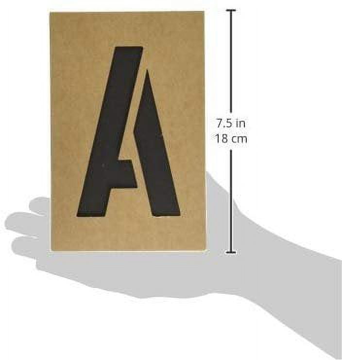 Hy-Ko ST-2 Number & Letter STENCILS, 2 INCH, TAN - Imported