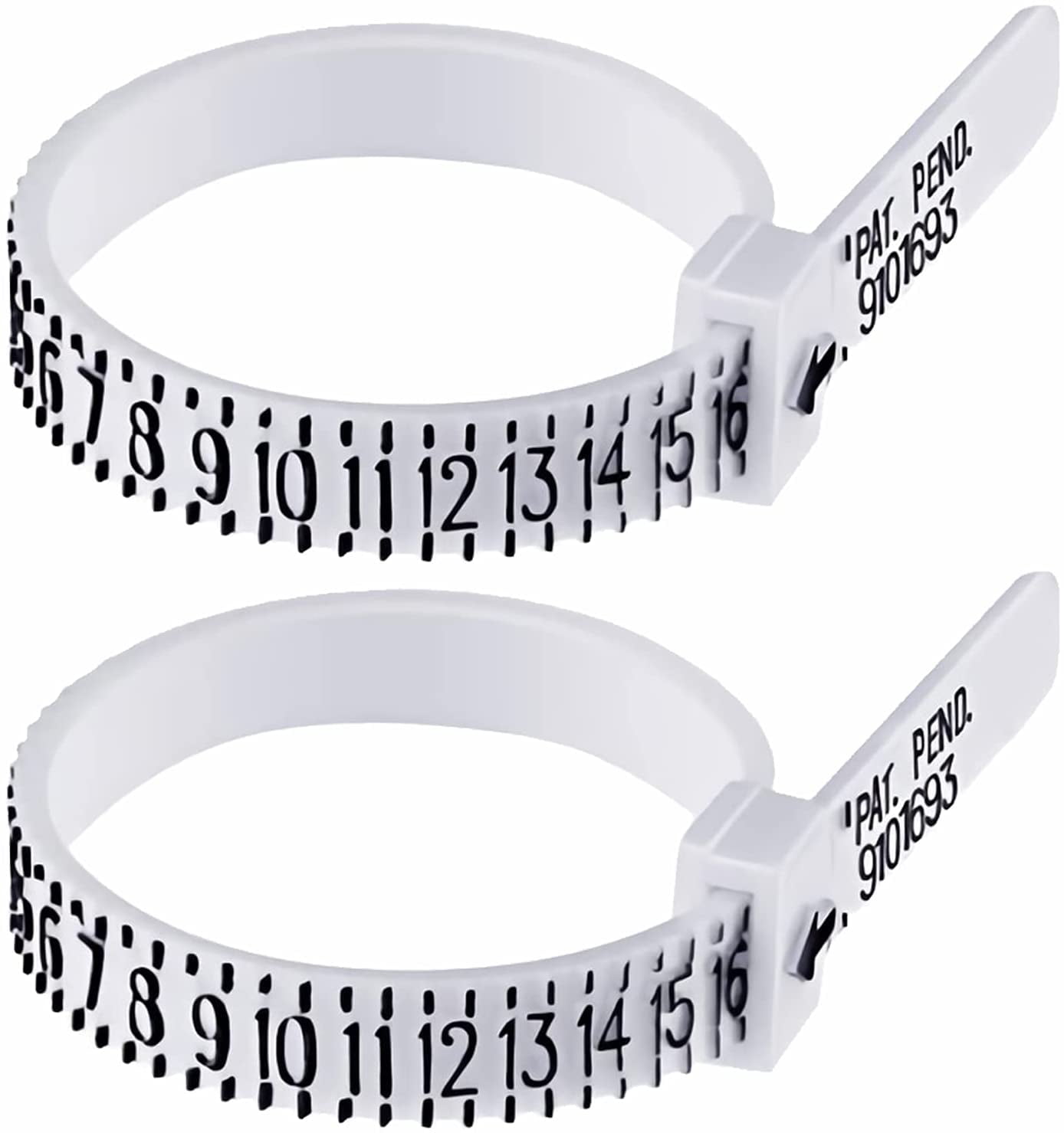 SEYHR Ring Sizer Measuring Belt US Size 1-17 Black Ring Sizing Tool,  Reusable Finger Sizer Belt - Adjustable Ring Sizer Belt - Ideal for Home  and