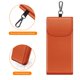 thumbnail image 5 of Funda doble para gafas FINTIE de piel vegana naranja con gancho, 5 of 7