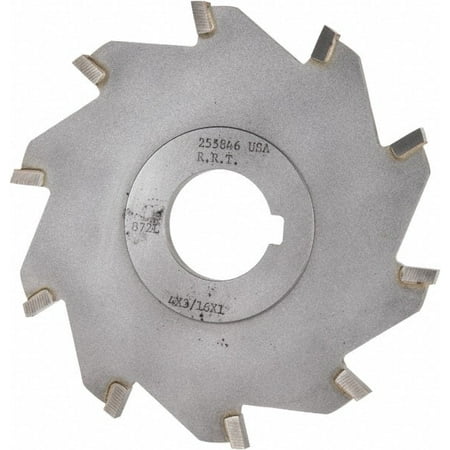 

Made in USA 4 Diam x 3/16 Blade Thickness x 1 Arbor Hole Diam 10 Tooth Slitting and Slotting Saw Arbor Connection Right Hand Uncoated Carbide-Tipped Contains Keyway