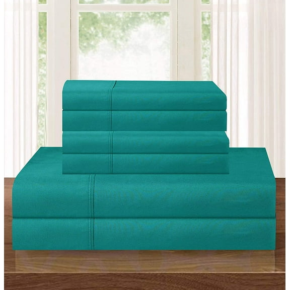 Elegant Comfort 4-piece Bed Sheet Set ,Fitted,Flat, Pillow Cases 1500 Collections ,Full Turquoise