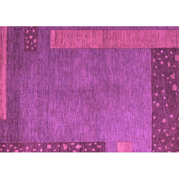 Ahgly Company Indoor Rectangle Abstract Purple Modern Area Rugs, 4' x 6'