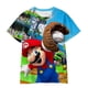 thumbnail image 1 of Cartoon Super Mario Bros 3d Print T-shirt Crew Neck Short Sleeve Casual Tops Tee For Boys And Girls, 1 of 2