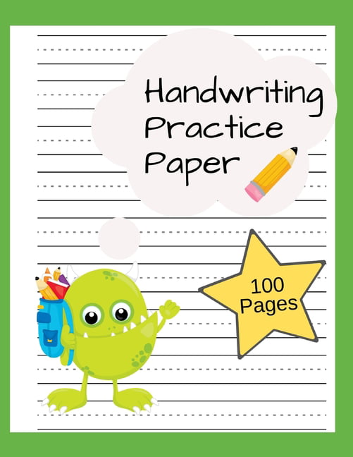 Handwriting Practice Paper: Writing Paper for Kids, Kindergarten, Preschool, K-3 - Paper with Dotted Lines - 100 Pages (Paperback)