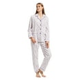 thumbnail image 4 of GLOBAL Womens Flannel Cotton Pajama Set Long PJs Flannel Loungewear Sleepwear,Size S-3XL, 4 of 5