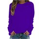thumbnail image 1 of Qucoqpe - Sudadera informal de manga larga para mujer, cuello redondo, bonito jersey de color liso, corte holgado, en liquidación, 1 of 1