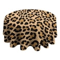 thumbnail image 4 of Beige and Black Of Leopard Print Round Tablecloth 60"x60",Wrinkle Wipeable Table Cloth for Kitchen Dining Room Picnic Patio Party, 4 of 6