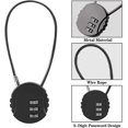 thumbnail image 3 of 2-pack 3-digit Outdoor Waterproof Padlock For Locker And Gym (black), 3 of 5