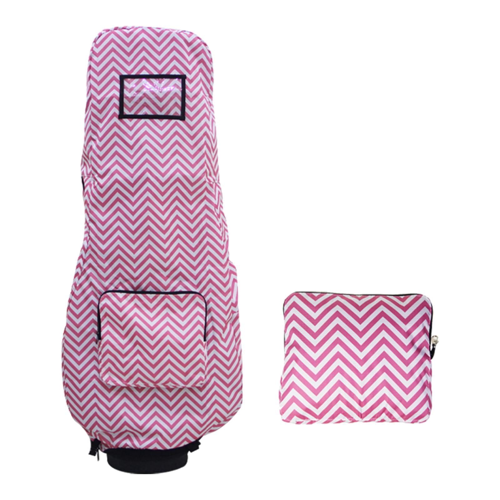 harayaa Golf Bag Rain Cover Waterproof Golf Bag Rain Cover with Hood for Golf Push Carts Pink