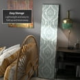 thumbnail image 3 of Red Lantern 6 ft Tall Ivory Damask Canvas Room Divider with Spruce Wood Frame, 3 of 7