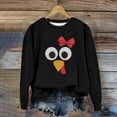 thumbnail image 4 of QASIEATN Hoodies for Graceful Women Fashion, Thanksgiving Turkey Print Funny Round Neck Casual Long Sleeve Top Sweatshirt Couple Or Family, Womens Fall Tops, 4 of 4