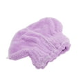 thumbnail image 4 of Unique Bargains 1 Pc Water-absorbent Bow Hair Towel for Bathroom Hotel Coral Fleece Purple, 4 of 5
