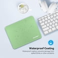 thumbnail image 5 of TECKNET BASICS Mouse Pad with Anti-fray Stitching, Waterproof Non-Slip Base, Stitched Edges Gaming Mouse Mat for Laptop, Compatible with Laser/Optical Mice - LT.Green, 5 of 7