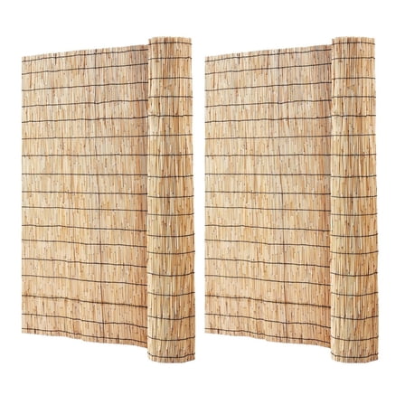 Reed Fence 2-Pack Privacy Screen 16.4' x 4' - Natural Reed Fencing for Outdoors, Garden, Backyard Decor, Patio Privacy, Easy Installation