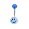 thumbnail image 2 of Belly Button Ring pack of two Smiley Faces Glow in the Dark 14g, 2 of 6