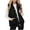 Black, variant on Womens Puffer Vest Lightweight Stand Collar Sleeveless Quilted Jackets Button Fall Spring Zip Up Coat Outerwear