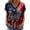 Hot Pink, variant on MEICHEN Women's V Neck Butterfly & Rose Print T Shirt Patriotic Glitter Graphic Casual Top