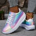 thumbnail image 6 of Women Shoes Fashion Sneakers For Women Rainbow Novel Shell Color Shoes For Girls Increase Comfort Platform Wedge Shoes, 6 of 6