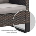 thumbnail image 2 of Gymojoy 2-Piece Outdoor Wicker Club Lounge Chairs,Patio Arm Chair Set in Brown/Gray, 2 of 6