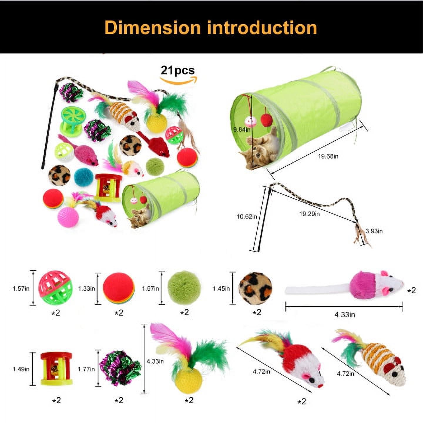 Semfri 21-Piece Cat Toy Assortment Set photo 6