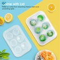 thumbnail image 5 of Deago Silicone Ice Cube Trays Set of 2, Large Round Ice Cube Molds with 6-Ice Trays and Lid, Sphere Ice Ball Maker for Whiskey and Cocktails - Reusable & BPA Free, 5 of 9