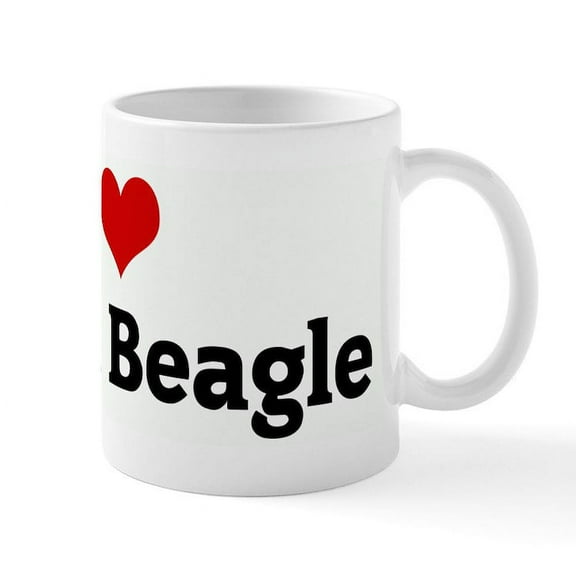 CafePress - I Love My Fat Beagle Mug - 11 oz Ceramic Mug - Novelty Coffee Tea Cup