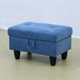 thumbnail image 5 of JESTOP 28.5" Ottoman with Storage, Fabric Ottoman Foot Rest Stool, Rectangle Upholstered Footstool, Storage Bench, 5 of 7