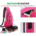 thumbnail image 2 of Mochila bandolera de nailon ligera e impermeable para deportes y actividades al aire libre, 2 of 4