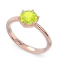 thumbnail image 2 of 2.00 T.C.W Beautiful Round Cut Peridot Gemstone Wonderful Wedding Ring for Women Solid 14K Rose Gold Size 7 by Diamond-Capitals, 2 of 8