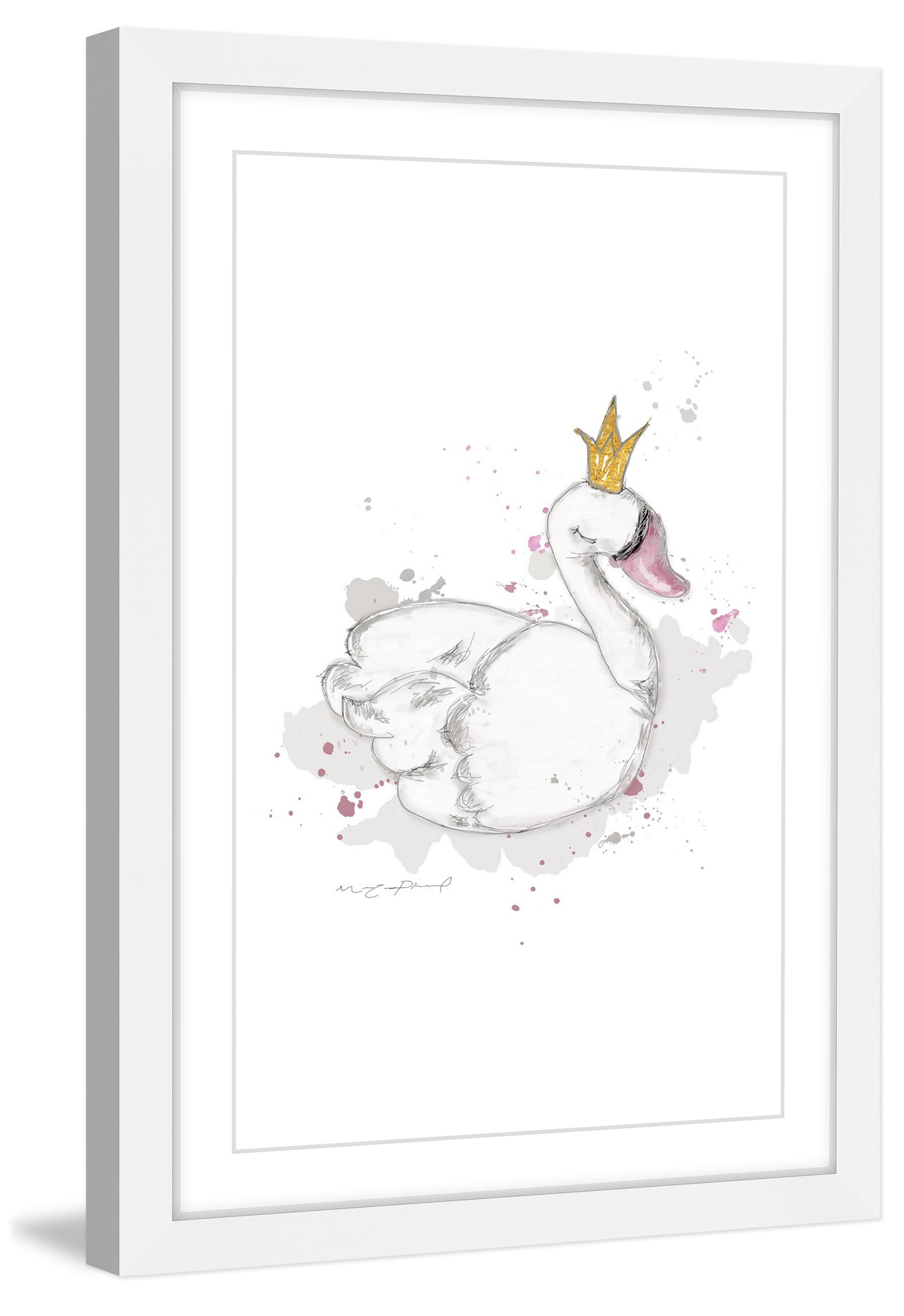 "Cygne" Framed Painting Print
