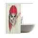 thumbnail image 2 of Cortina de Ducha ABPHQTO Pirata Calavera 160x180 cm Tejido de poliéster Decoración para el Hogar, 2 of 3