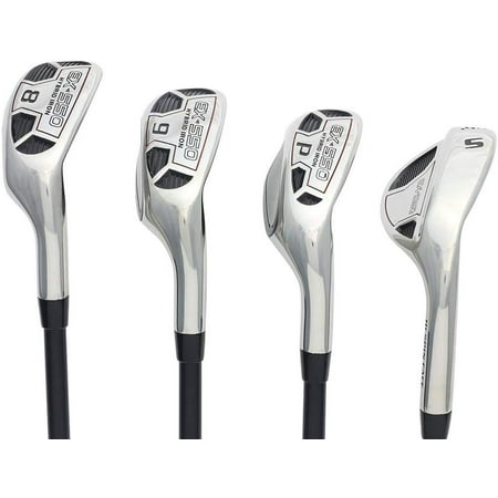 Men’s Powerbilt Golf EX-550 Hybrid Iron Set, which Includes: #8, 9, PW +SW Senior Flex Right Handed Utility “A” Flex (Best Iron Sets For Senior Golfers)