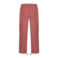 thumbnail image 5 of Men's Casual Cargo Pants with Multi Woven Pockets Solid Color Elastic Waist, 5 of 5