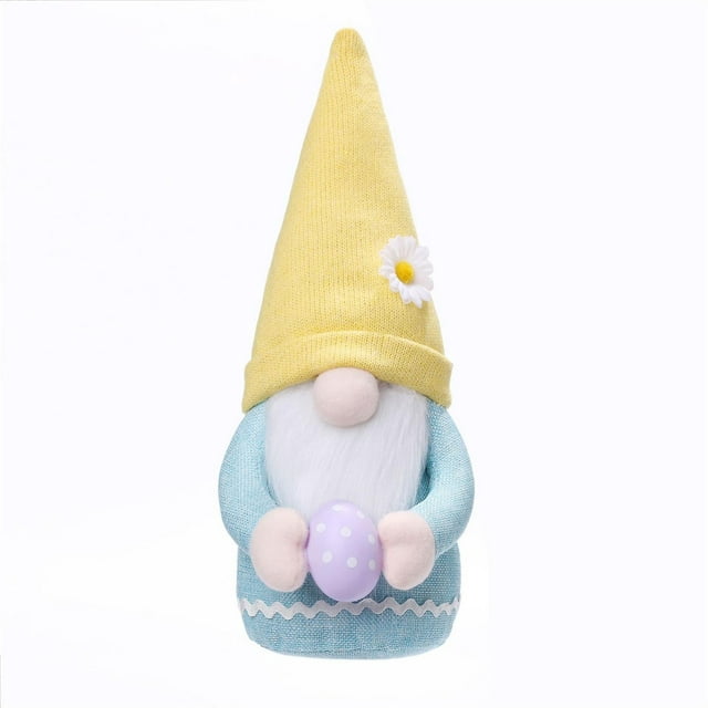 Muñeca decorativa de lana de pascua, lindo conejito sin rostro HUOGUO