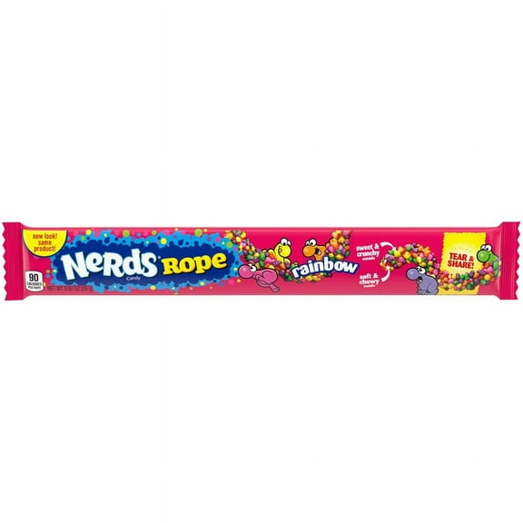 Wonka Nerds Rainbow Candy Rope 0.92 Oz.