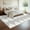 Beige, variant on Assaile 8 x 10 ft Polyester Pearl Velvet Black Rectangular Hallway Bathroom Entryway Kitchen Office Foldable Line Double Life Printed Modern Washable Area Rug