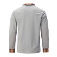 thumbnail image 4 of Camisa deportiva de manga corta con solapa y bolsillo para hombre, primavera-verano - Tejido transpirable, rayas en contraste, poliéster, entrenamiento/uso diario - S-XXXL, 4 of 5