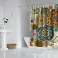 thumbnail image 2 of Waterproof Boho Style Shower Curtain 72x72 Inch Bohemian Colorful Floral Shower Curtains for Bathroom Hotel Home Decor with 12 Hooks, 2 of 5